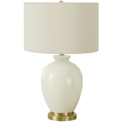 Monarch Specialties Adria Table Lamp, 26"H, Cream Base/Ivory Shade