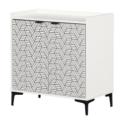 South Shore Maliza 28-3/4"W Storage Cabinet, White/Black