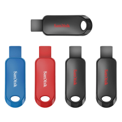 SanDisk Cruzer Snap™ USB 2.0 Flash Drives, 32GB, Assorted Colors, Pack Of 5 Flash Drives