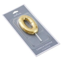 Hallmark "0" Metallic Gold Balloon Candle