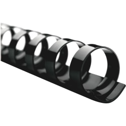 GBC® CombBind™ 19-Ring Binding Spines, 3/4" Capacity (150 Sheets), Black, Box Of 100