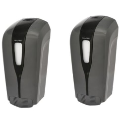 Alpine Aspen Commercial Refillable Manual Foam Soap Dispensers, 8-3/4"H x 4-1/4"W x 3-1/4"D, Gray, Pack Of 2 Dispensers