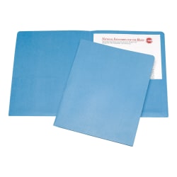 SKILCRAFT Twin Pocket Portfolios, 30% Recycled, Light Blue, Box Of 25 (AbilityOne 7510-00-584-2490)