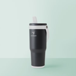 Base Brands Spill-Proof Tumbler With Handle, 24 Oz, Black