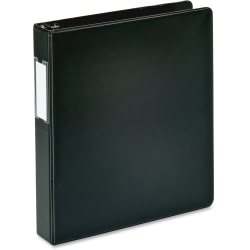 Business Source 1.5" D-Ring Binder, 1 1/2" Ring, Black