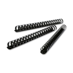 GBC® CombBind™ 19-Ring Binding Spines, 1 1/2" Capacity (320 Sheets), Black, Box Of 100