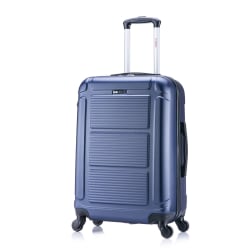 InUSA Pilot ABS Hardside Spinner Suitcase, 25-7/16"H x 16-3/8"W x 10-1/4"D, Navy Blue