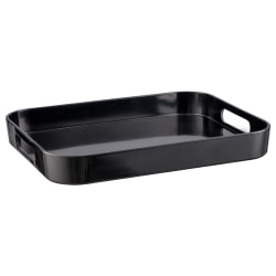 Erwyn Products Melbourne Trays, 10-1/4" x 13", Black, Set Of 12 Trays