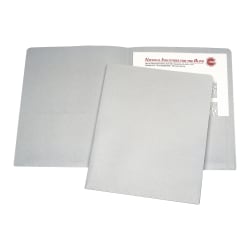 SKILCRAFT Twin Pocket Portfolios, 30% Recycled, Gray, Box Of 25 (AbilityOne 7510-00-584-2491)