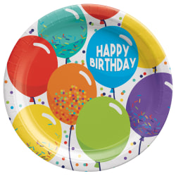Amscan Birthday Celebration Paper Plates, 9", Multicolor, Pack Of 60 Plates