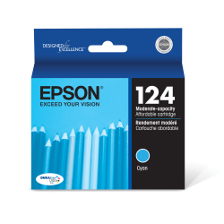 Epson® 124 DuraBrite® Ultra Cyan Ink Cartridge, T124220