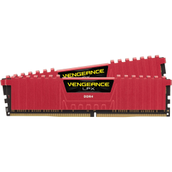 Corsair Vengeance LPX 8GB (2x4GB) DDR4 DRAM 2666MHz C16 Memory Kit - Red Kit - 8 GB (2 x 4GB) - DDR4-2666/PC4-21300 DDR4 SDRAM - 2666 MHz - CL16 - 1.20 V - Unbuffered - 288-pin - DIMM - Lifetime Warranty