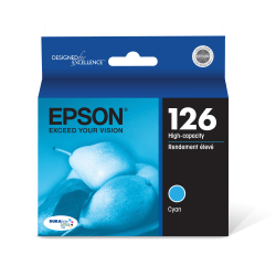 Epson® 126 DuraBrite® Cyan Ultra-High-Yield Ink Cartridge, T126220
