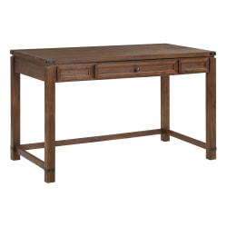 Office Star™ Baton Rouge Work Smart® Sit-To-Stand 48"W Lift Desk, Brushed Walnut