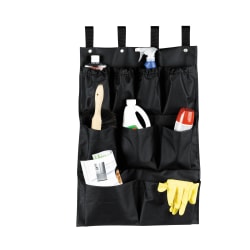 Hospitality 1 Source 9-Pocket Caddy Bag, 32"H x 19"W x 5"D, Black