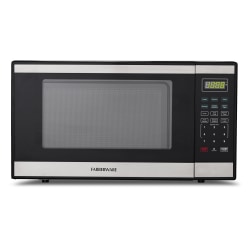 Farberware 1000W Countertop Microwave Oven, 1.1 Cu. Ft., Black/Silver, Total Qty 1