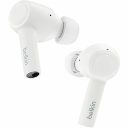 Belkin SoundForm Pulse Noise Cancelling Earbuds - Mono, Stereo - True Wireless - Bluetooth - Earbud - Binaural - In-ear - Noise Canceling - White