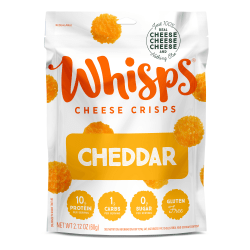Whisps Cheese Crisps, Cheddar, 2.12 Oz, Pack Of 12 Bags