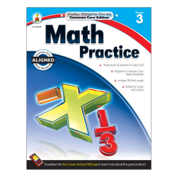 Carson-Dellosa Kelley Wingate Math Practice Workbook, Grade 3