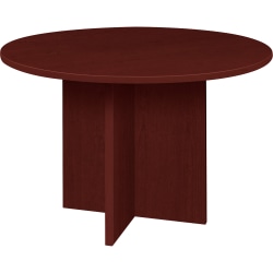 Lorell® Prominence 2.0 Round Conference Table, 42"W, Mahogany