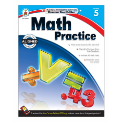 Carson-Dellosa Kelley Wingate Math Practice Workbook, Grade 5