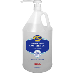 Zep Hand Sanitizer Gel, Clean Scent, 1 Gallon, Clear