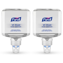 Purell® VF PLUS Gel Hand Sanitizer Refills For ES4 Push-Style Hand Sanitizer Dispensers, Fragrance Free, 40.6 Oz, Case Of 2 Refills
