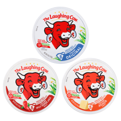 Laughing Cow Cheese Wedges Variety Pack, 1 Oz, 8 Wedges Per Pack, Case Of 3 Packs