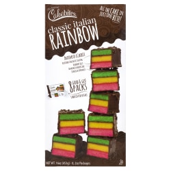 Cakebites Classic Italian Rainbow Bites, 2 Oz. Pack Of 8 Pouches