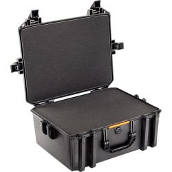 Pelican Polyethylene Vault V550 Equipment Case With Foam Interior, 22-7/16"H x 17-1/2"W x 9-3/16"D, Black