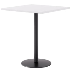 KFI Studios Proof Bistro Square Pedestal Table, 41"H x 36"W x 36"D, Designer White/Black