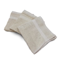 Spa and Comfort Washcloths, 13" x 13", Beige, Pack Of 12 Washcloths