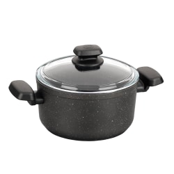 Korkmaz Ornella 2-Piece Aluminum Nonstick Casserole Dish With Lid, 5 Liter, Black