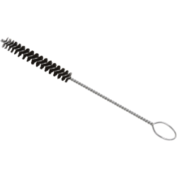 Forney Tubular Wire Brushes, 8"L, Silver/Black, Pack Of 12 Brushes