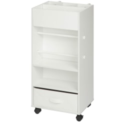 Honey Can Do Craft Storage Cart With Wheels, 1 Drawer, 31-5/16" x 23-1/4", Chrome