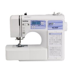 Brother HC1850 - Sewing machine - computerized - 130 stitches - 8 one-step buttonholes - LCD display