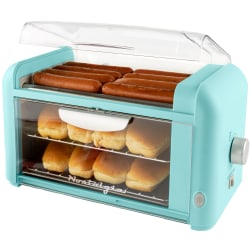 Nostalgia Hot Dog Roller & Bun Warmer, 8-7/8" x 9-9/16", Aqua
