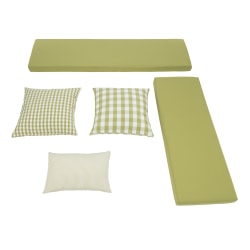 Linon Manning Cotton 5-Piece Cushion Set, Apple Green