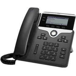 Cisco 7821 IP Phone - Corded - Wall Mountable - Charcoal - 2 x Total Line - VoIP - 3.5" - User Connect License - 2 x Network (RJ-45) - PoE Ports
