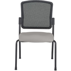 WorkPro® Spectrum Series Mesh/Vinyl Stacking Guest Chair with Antimicrobial Protection, Armless, Gray, Set Of 2 Chairs, BIFMA Compliant