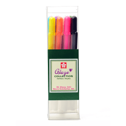 Sakura Gelly Roll Glaze Pens 0.8 mm Assorted Colors 6 Pens Per Set Pack Of  2 Sets - Office Depot
