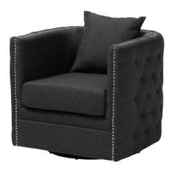Baxton Studio 9258 Swivel Chair, Gray