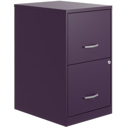 Space Solutions SOHO Smart 18"D Vertical 2-Drawer File Cabinet, Purple