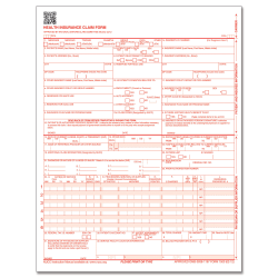 ComplyRight™ CMS-1500 Health Insurance Claim Form (02/12), Laser-Cut Sheet, 8 1/2" x 11", White, Case of 2,500