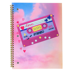 Top Flight Fashion 1-Subject Notebook, 8" x 10", 70 Sheets, Cassette Tape