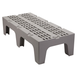 Cambro Vented Dunnage Rack, 12"H x 21"W x 48"D, Speckled Gray