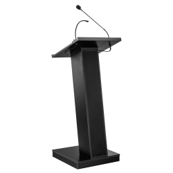 Oklahoma Sound ZED Lectern With Speaker, 49"H x 19-3/4"W x 19-3/4"D, Black