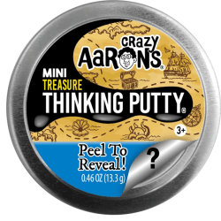 Crazy Aaron's Thinking Putty Treasure Surprise Mini Tin, 3/4"H x 2"W x 2"D
