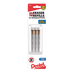 Pentel® Eraser Refills For Mechanical Pencils, White, Pack Of 12