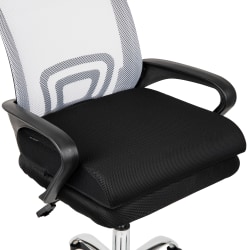 Mind Reader Memory Foam Anti-Slip Seat Cushion, 3"H x 18"W x 17-1/2"D, Black